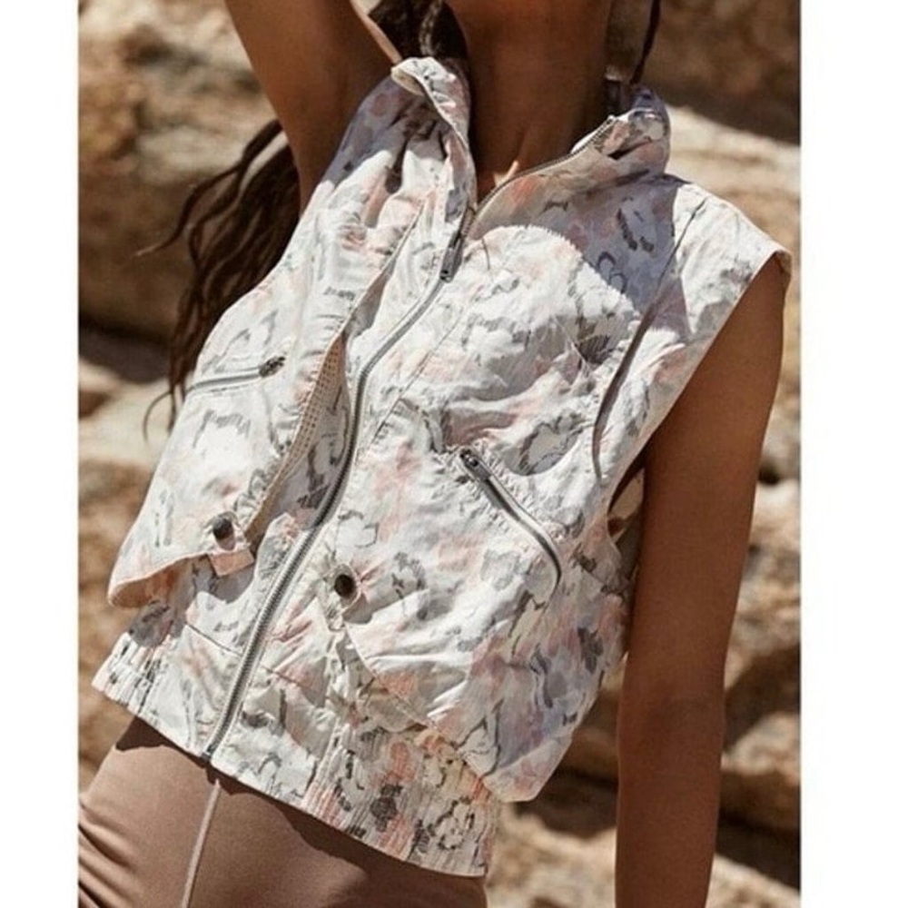 NWT Free People Movement Ivory floral vest